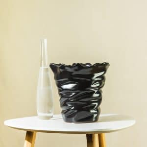 Sobna tegla Crna – 19cm – keramička tegla za sobne biljke | Hortiqa